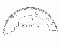Колодки тормозные барабанные Suzuki Grand Vitara 05-16