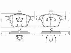 Колодки тормозные (Спереди) Volvo XC90 02-19
