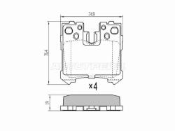Колодки тормозные (Сзади) Lexus LS 06-17