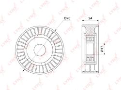 Ролик натяжного механизма / приводной AUDI A4 1.8-2.0 07-15 / A5 1.8-2.0- 07> / Q5 2.0 08> VW AMARO PB-5293