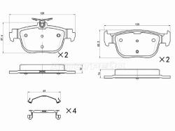 Колодки тормозные (Сзади) Audi A3 20- / Skoda Octavia 19-24 / Volkswagen Golf 19-