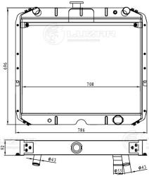 Радиатор охл. для а/м Урал 4320-58/4320-59/4320-60/32551-59 с двиг. ЯМЗ-236НЕ2/65654 (LRc 1212)