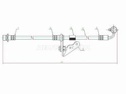 Шланг тормозной передний (Таиланд) HONDA CIVIC/FERIO/DOMANI/ORTHIA/ISUZU JEMENI 96- RH L=415