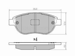 Колодки тормозные (Спереди) Citroen Berlingo 96-22 / C3 01-06 / C4 04-08 / Peugeot 206 98-03 / 207 0