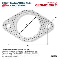 Прокладка глушителя CBD605.018