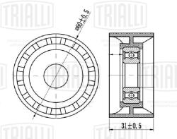 Ролик привод. ремня для а/м Renault Duster (10-) 2.0i (опор.) (CM 5436)