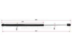 Амортизатор крышки багажника Renault Sandero 09-14 / Sandero Stepway 10-14 (Справа=Слева)