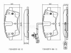Колодки тормозные (Спереди) Renault Kangoo 08-16 / Mercedes-Benz Citan 12-19