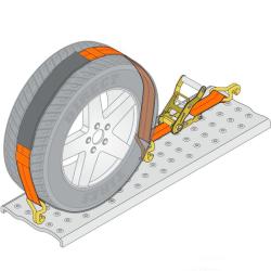 Ремень крепления автовозный с храповиком и резиновым контроллером 4 т, 3 м (ASTA03)