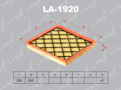Фильтр воздушный OPEL ASTRA J 1.4T/1.6T LA-1920