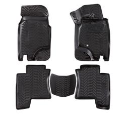 AIRLINE ACM-PS-78 Ковры для Mitsubishi Pajero II 5D (91-) (RHD), 5 шт., выс.борт, 3D с подпятником, ТЭП, черн.