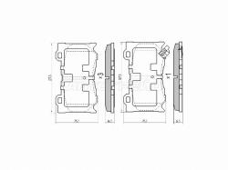 Колодки тормозные (Спереди) Infiniti FX35 08-12 / FX30d 10-13 / FX37 08-13 / FX45 02-09 / Nissan 370
