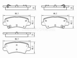 Колодки тормозные (Сзади) Kia Optima 16-18 / Picanto 11-21 / Soul 13-16 / Hyundai i30 11-18