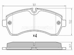 Колодки тормозные (Спереди) Mercedes-Benz Sprinter 06-13 / Volkswagen Crafter 06-16