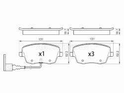 Колодки тормозные (Спереди) Volkswagen Polo 01-09 / SEAT Ibiza 02-06 / Skoda Fabia 99-15 / Roomster