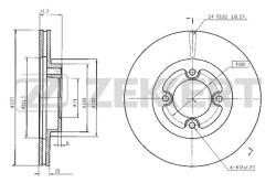 Диск торм. перед. TOYOTA LITEACE (M20 M30) 85- MODELL F (R20) 85- bs-5502