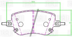 Колодки торм. для а/м Haval Jolion (20-) диск. перед. 4WD (PF 2206)
