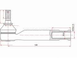 Наконечник рулевой TOYOTA AVENSIS/COROLLA VERSO LH=RH 03-