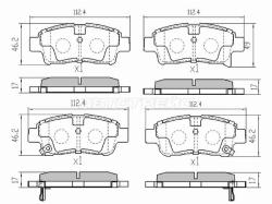 Колодки тормозные (Спереди) Toyota Probox 02-14 / Succeed 02-14 / Vitz 99-05 / Echo 99-05