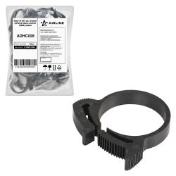 Хомут 24-28/7 мм, силовой зубчатый замок, пластик (ПА66) черный (ADHC028)