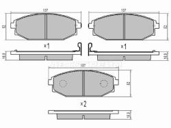 Колодки тормозные (Спереди) Hyundai Elantra 00-03 / Toyota Hilux Pick Up 04-11 / Hyundai Galloper 97