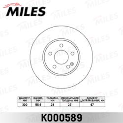 Диск тормозной MERCEDES VIANO/VITO W639 2.0-3.7 03- передний вент. k000589