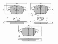 Колодки тормозные (Спереди) Audi A3 03-13 / Peugeot 308 13-17