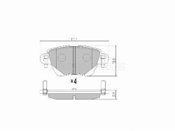 Колодки тормозные (Сзади) Ford Mondeo 00-07
