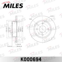 K000694 Диск тормозной NISSAN MICRA 1.0/1.3 92-00 передний