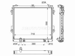 Радиатор Toyota Land Cruiser (J200) 07-21