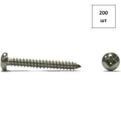 Саморез 4,2х50 полукр.гол. DIN 7981 A2 200шт FORTLUFT sts030262