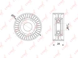 Ролик натяжного механизма / приводной MERCEDES-BENZ C200D-270D(W202/W203/W204) 98-07 / E200D-320D(W2 pb-5228