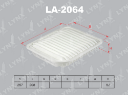 Фильтр воздушный MITSUBISHI ASX/OUTLANDER III LA-2064