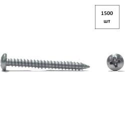 Саморез 2.9х19 полусф.г. DIN 7981 оц. 1500шт FORTLUFT sts017967