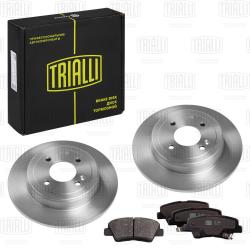 Комплект торм. дисков и колодок для а/м Hyundai Solaris (10-)/Kia Rio (10-) зад. (BK 084711)