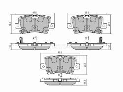 Колодки тормозные (Сзади) Honda Civic 05-15