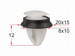 Клипса молдинга кузова CITROEN/FIAT (1 шт.)