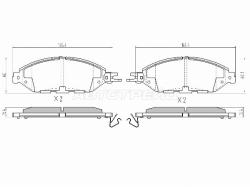 Колодки тормозные (Спереди) Nissan Murano 16-22 / Pathfinder 12-21 / Infiniti JX35 12-14 / QX60 14-2