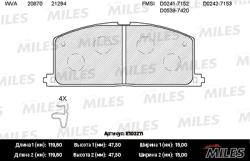 E100211 Колодки тормозные TOYOTA CAMRY/CARINA/COROLLA 83-92 передние SemiMetallic
