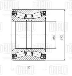 Подшипник ступицы для а/м Iveco Daily (99-)/(06-)/(11-) перед. (73х55) (CS 1725)