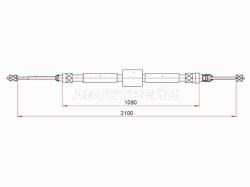 Трос ручного тормоза RENAULT MEGAN II (LM0/1) /SCENIC II (JM0\1) 03-09