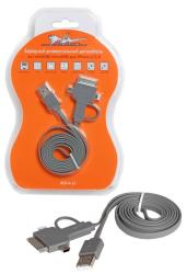 AIRLINE ACH-4-13 Зарядный универсальный датакабель 4 в 1 miniUSB/microUSB/для Iphone