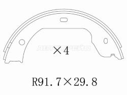 Колодки тормозные барабанные (Сзади/ Стояночный тормоз) BMW 5-Series 95-10 / X5 99-18