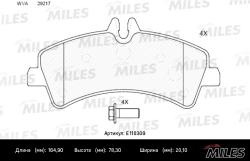 E110309 Колодки тормозные MERCEDES SPRINTER (906)/VW CRAFTER 06> задние SemiMetallic