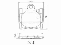 Колодки тормозные (Сзади) Mercedes-Benz C-Class 97-04 / S-Class 98-05 / CL-Class 99-06