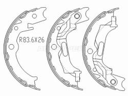 Колодки тормозные барабанные (Сзади/ Стояночный тормоз) Chevrolet Lacetti 04-13 / Epica 06-09