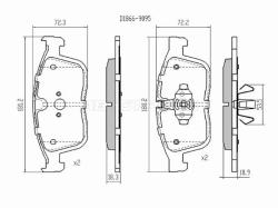 Колодки тормозные (Спереди) Volvo XC60 08-17