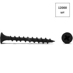 саморез потай.3.5х25 частый ш.р. оксид. 12000шт FORTLUFT sts024828