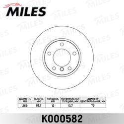 Диск тормозной BMW 3 E36 1.6-1.9 90-00 передний не вент.D=286мм. k000582