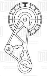 Ролик привод. ремня для а/м BMW 5 E39 (95-)/7 E38 (94-) 3.5i/4.4i (натяж.) с кронштейном (CM 1943)